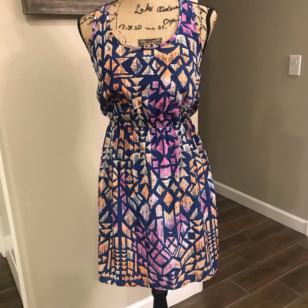 Soprano XS Multi-Colored Chiffon Dress